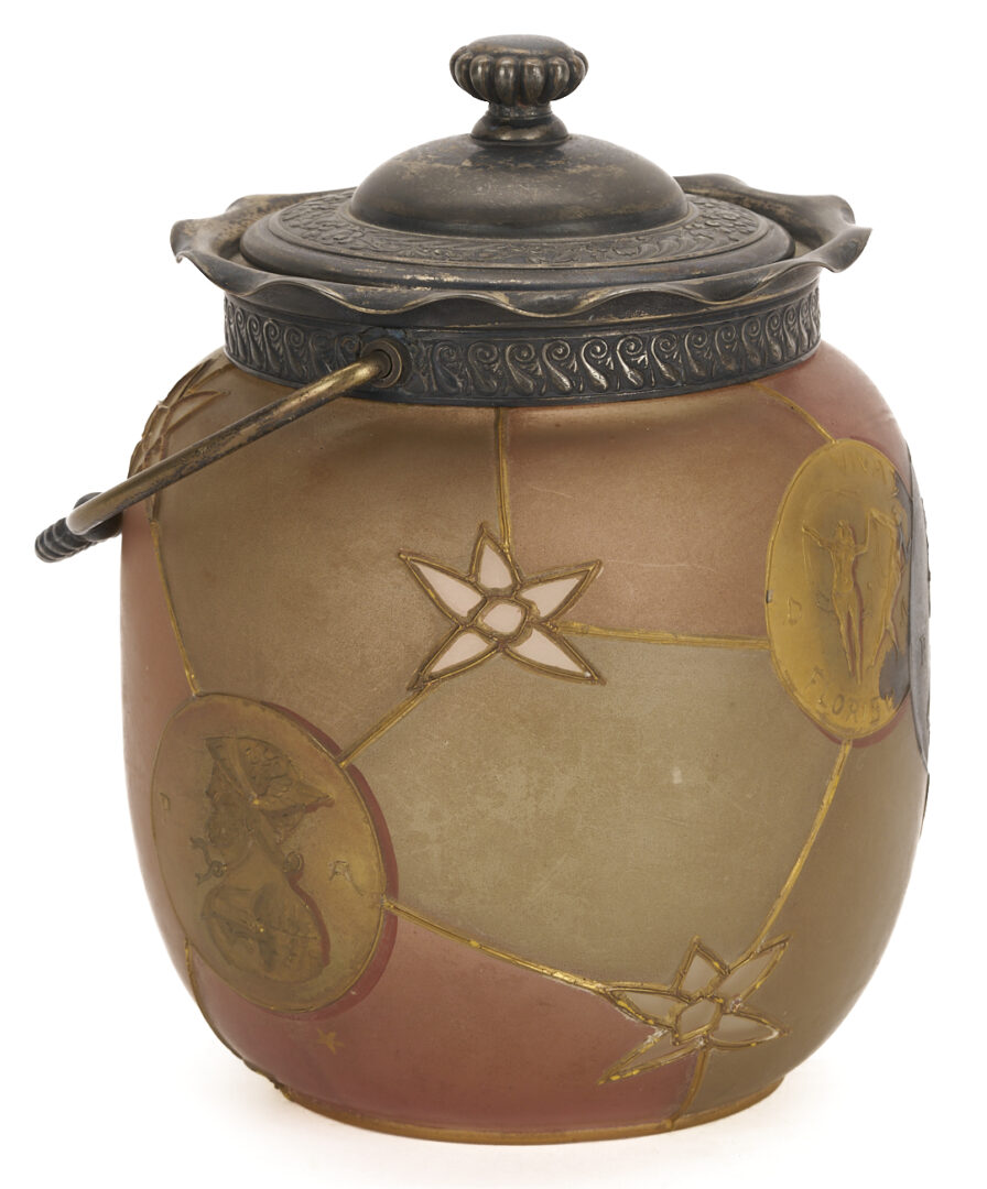 Lot 396: Mt. Washington Royal Flemish Biscuit Jar