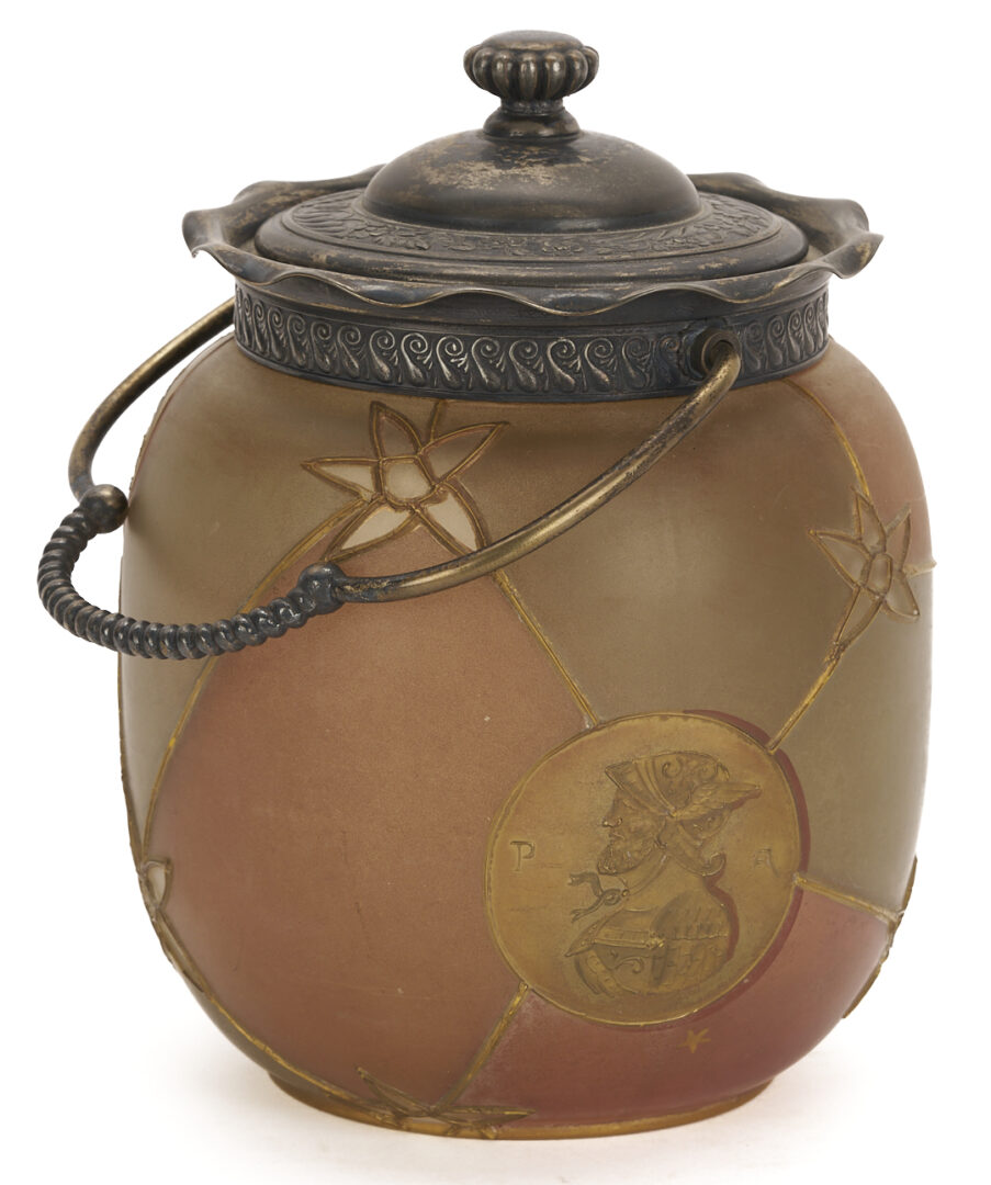 Lot 396: Mt. Washington Royal Flemish Biscuit Jar