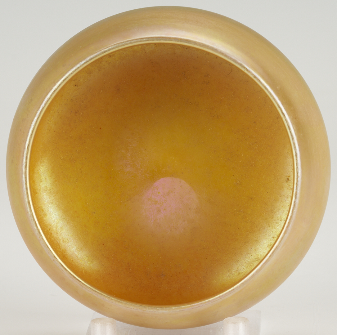 Lot 404: Loetz Papillon Vase & Signed Durand Gold Bowl