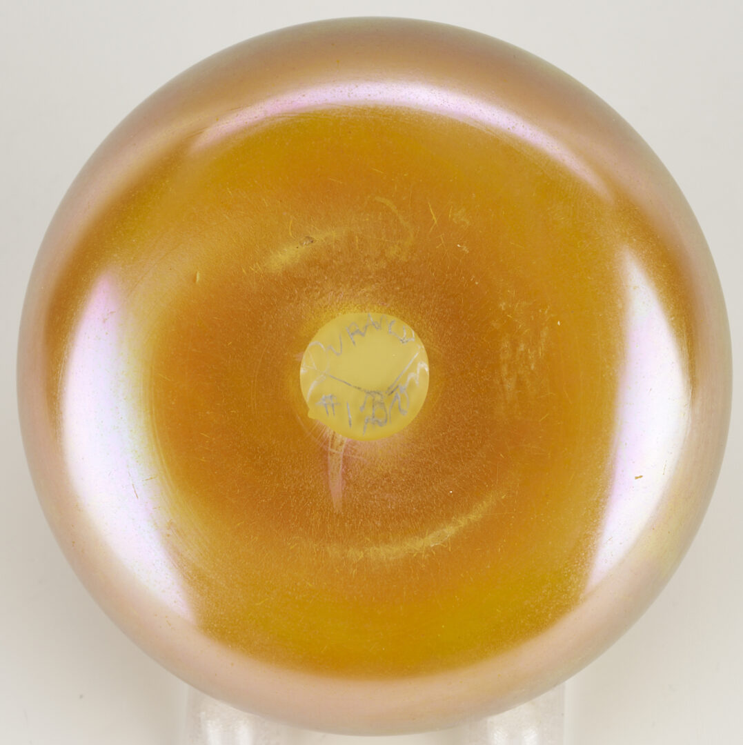 Lot 404: Loetz Papillon Vase & Signed Durand Gold Bowl