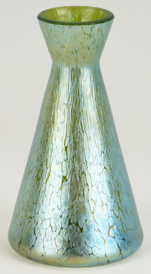 Lot 404: Loetz Papillon Vase & Signed Durand Gold Bowl