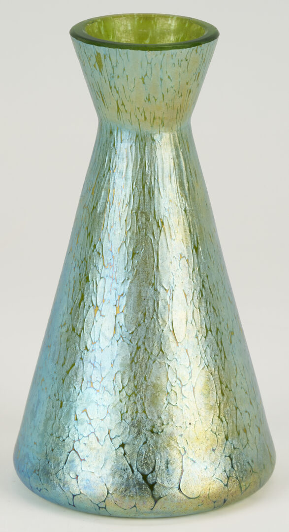 Lot 404: Loetz Papillon Vase & Signed Durand Gold Bowl