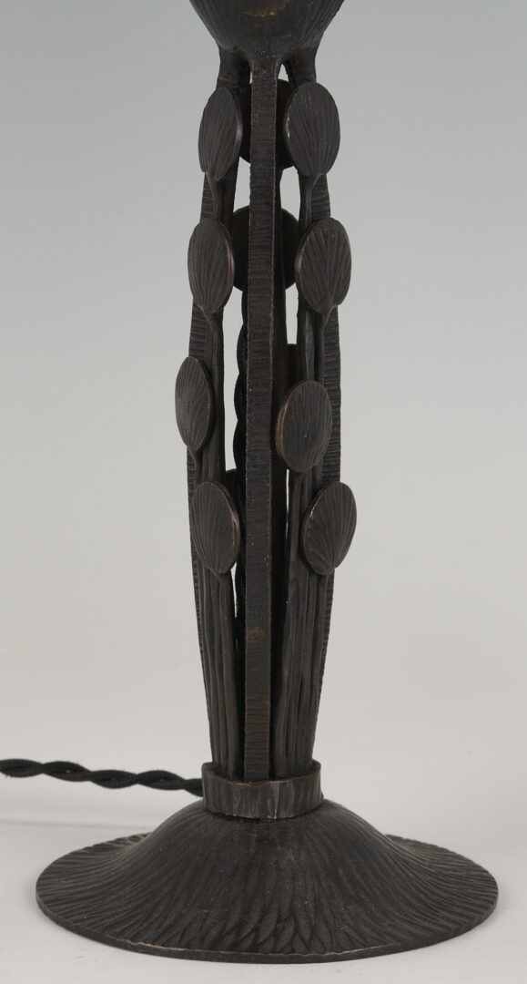 Lot 405: Pair Signed Degue French Art Deco Boudoir Lamps