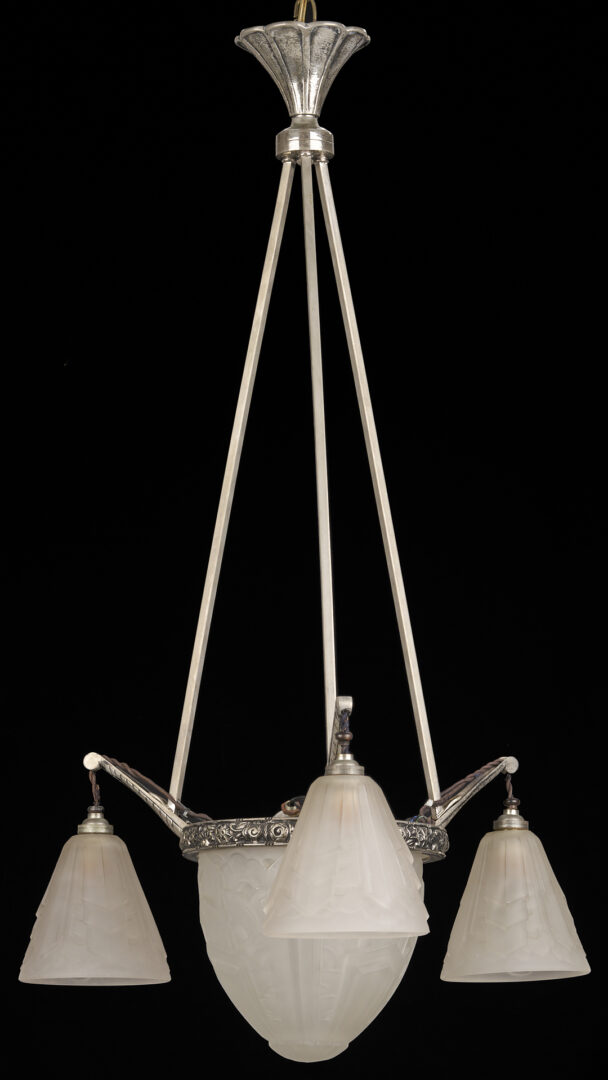 Lot 406: 1920’s French Art Deco Chandelier, SEVB