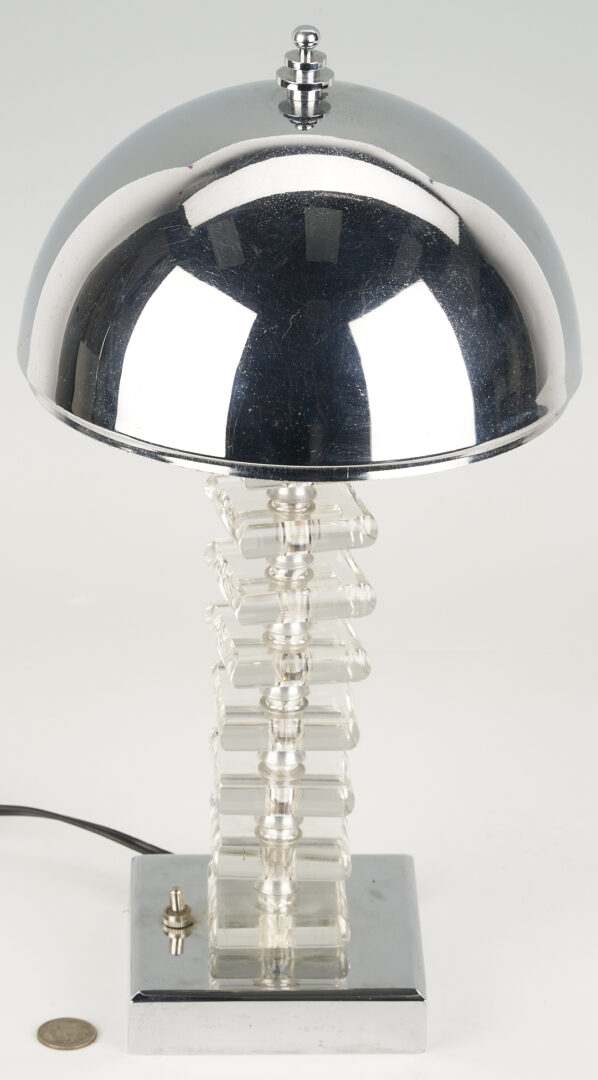 Lot 407: French Art Deco Table Lamp, Style of Jacques Adnet