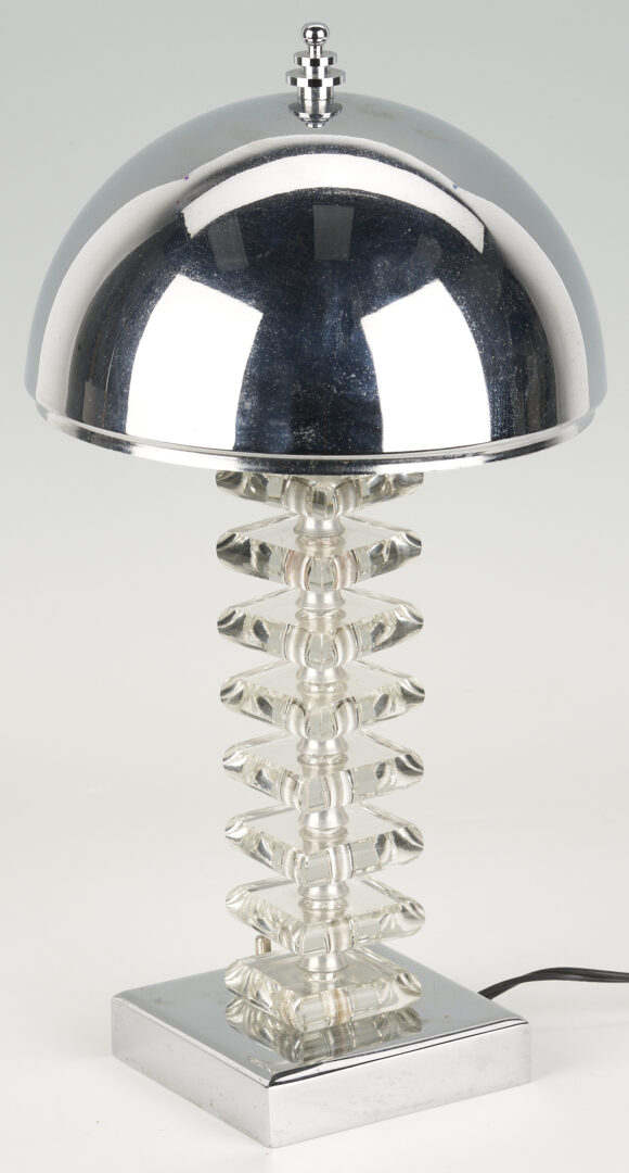 Lot 407: French Art Deco Table Lamp, Style of Jacques Adnet