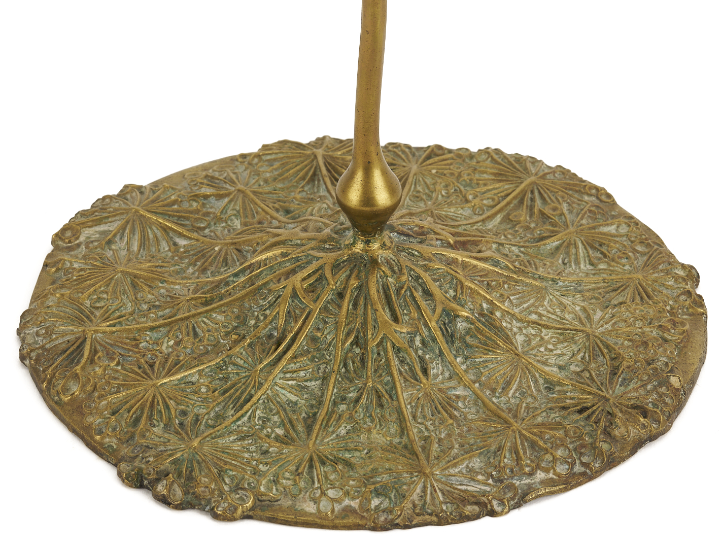 Lot 409: Tiffany Arts & Crafts Candlestick plus Letter Caddy