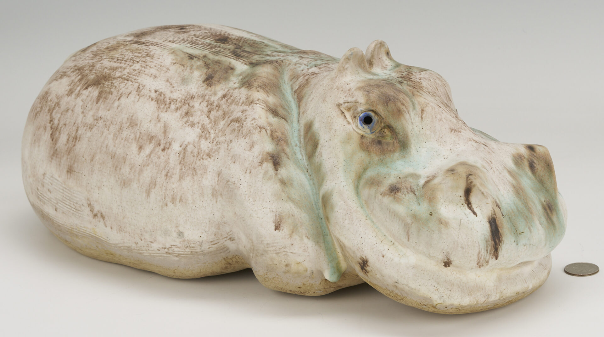 Lot 413: McCarty Pottery Hippopotamus Figurine, Merigold, Mississippi