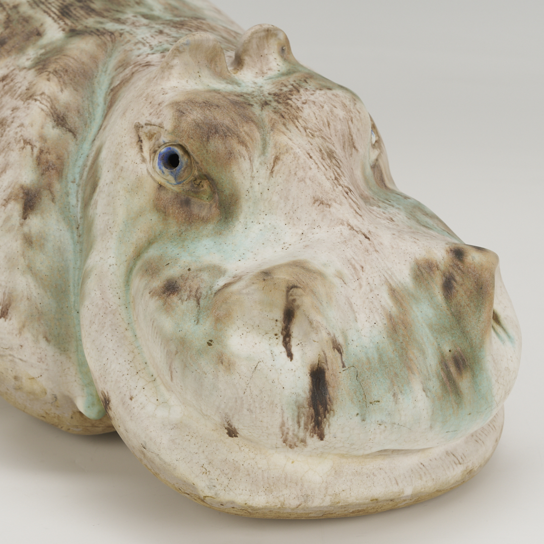 Lot 413: McCarty Pottery Hippopotamus Figurine, Merigold, Mississippi