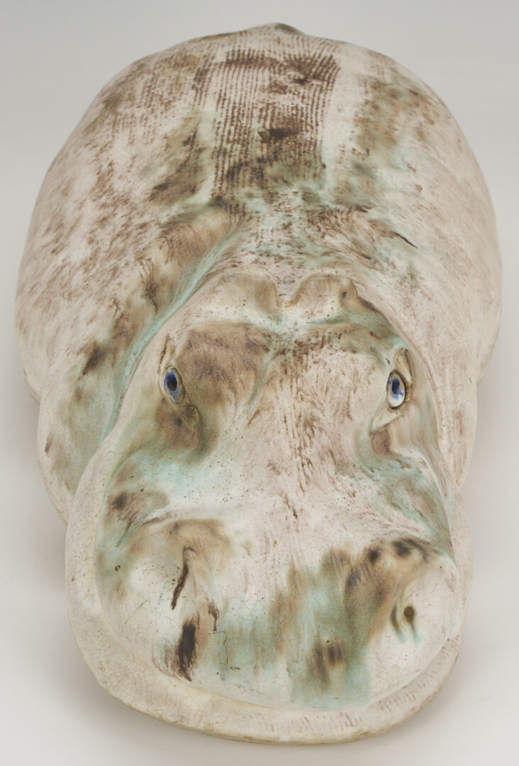 Lot 413: McCarty Pottery Hippopotamus Figurine, Merigold, Mississippi