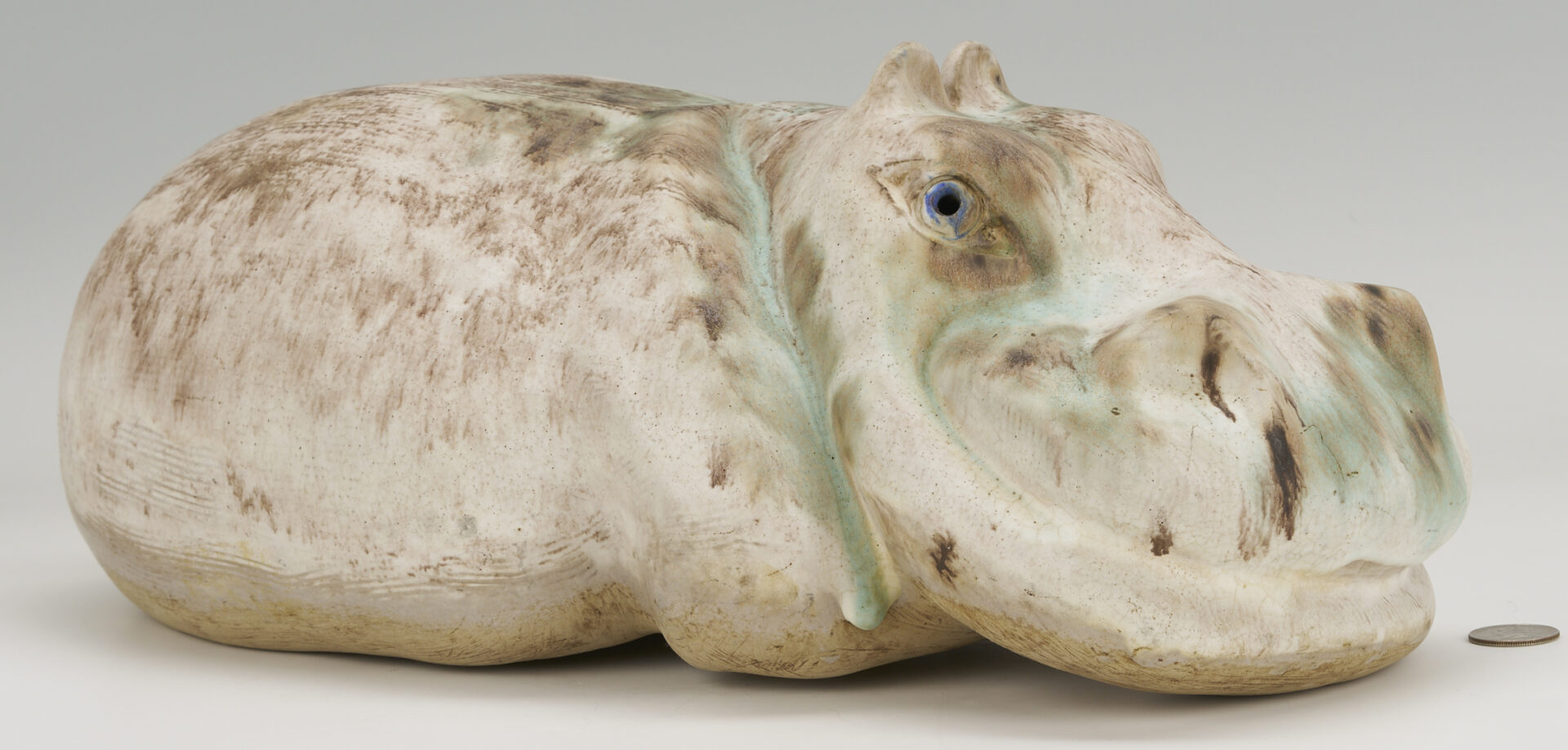 Lot 413: McCarty Pottery Hippopotamus Figurine, Merigold, Mississippi