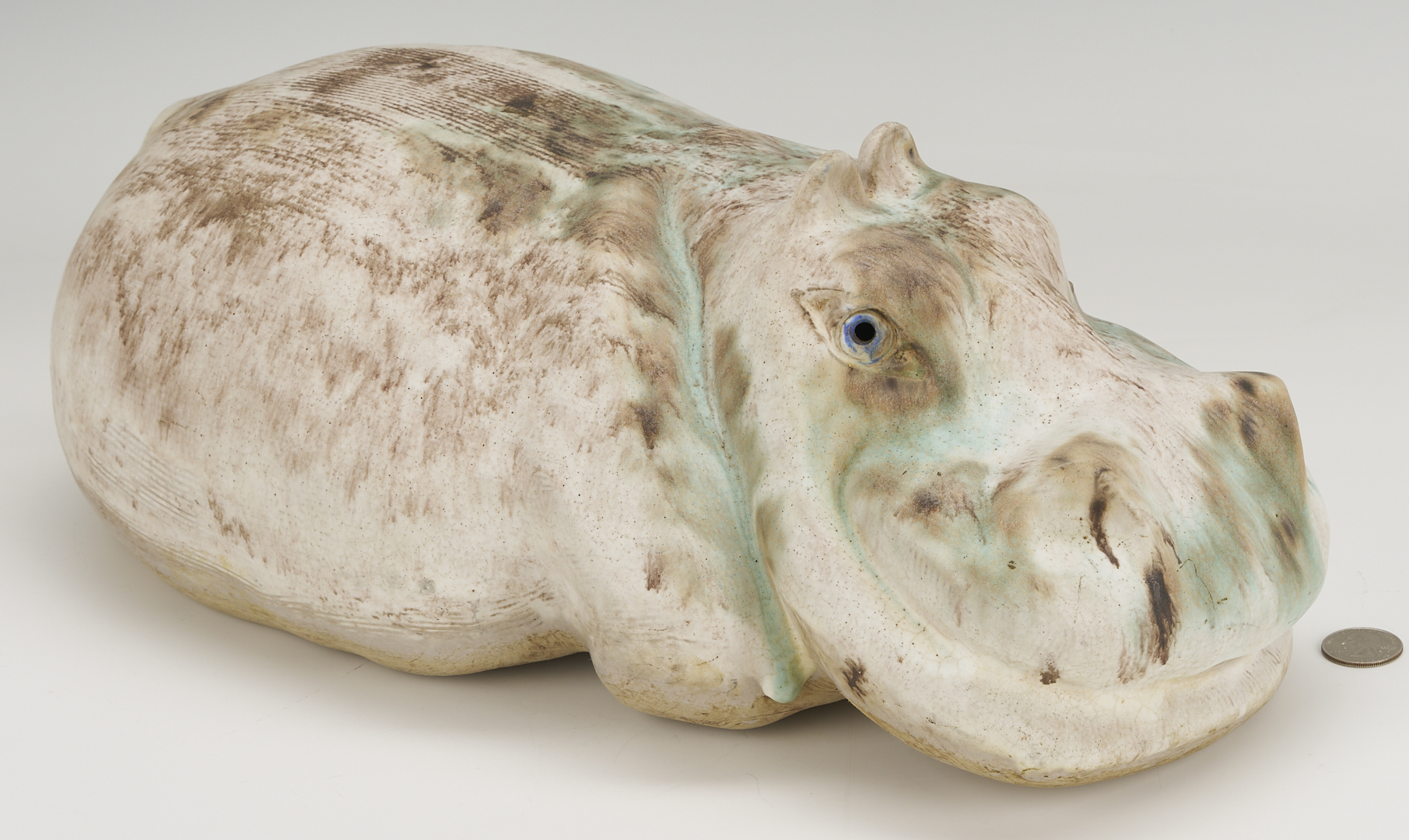 Lot 413: McCarty Pottery Hippopotamus Figurine, Merigold, Mississippi