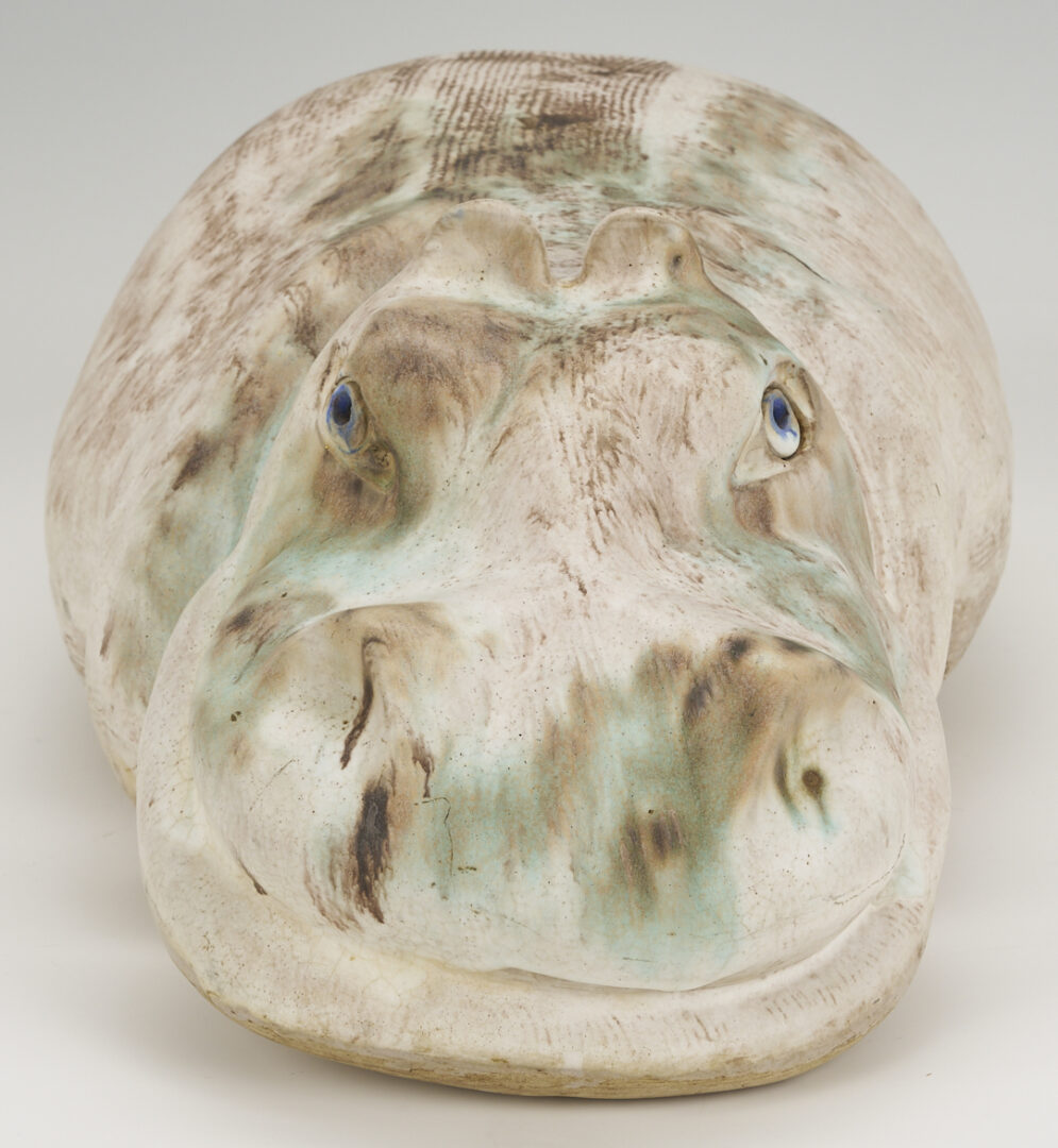 Lot 413: McCarty Pottery Hippopotamus Figurine, Merigold, Mississippi