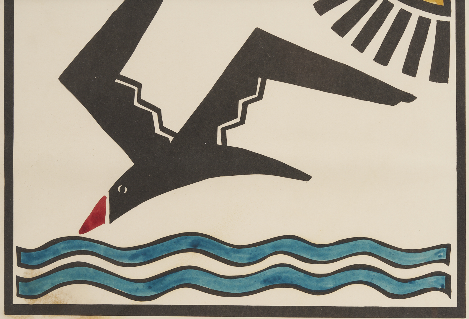 Lot 414: Walter Anderson Shearwater Pottery Bowl and Poster