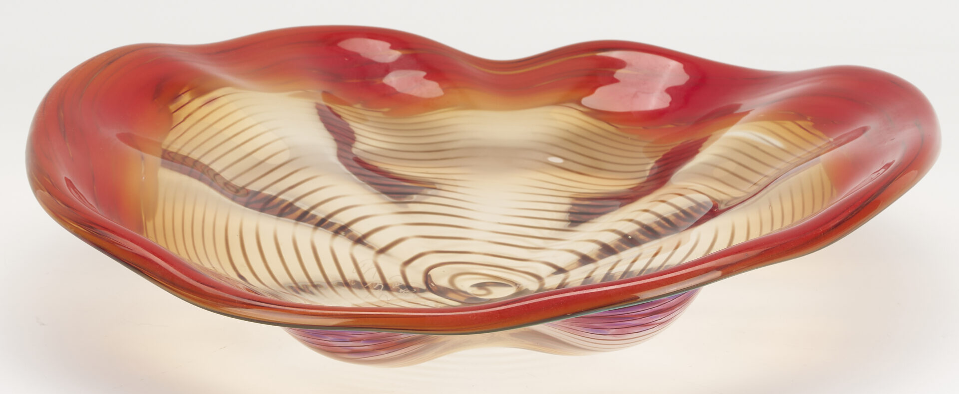 Lot 416: Dale Chihuly Vermillion Macchia Set, 1986, 7 pcs