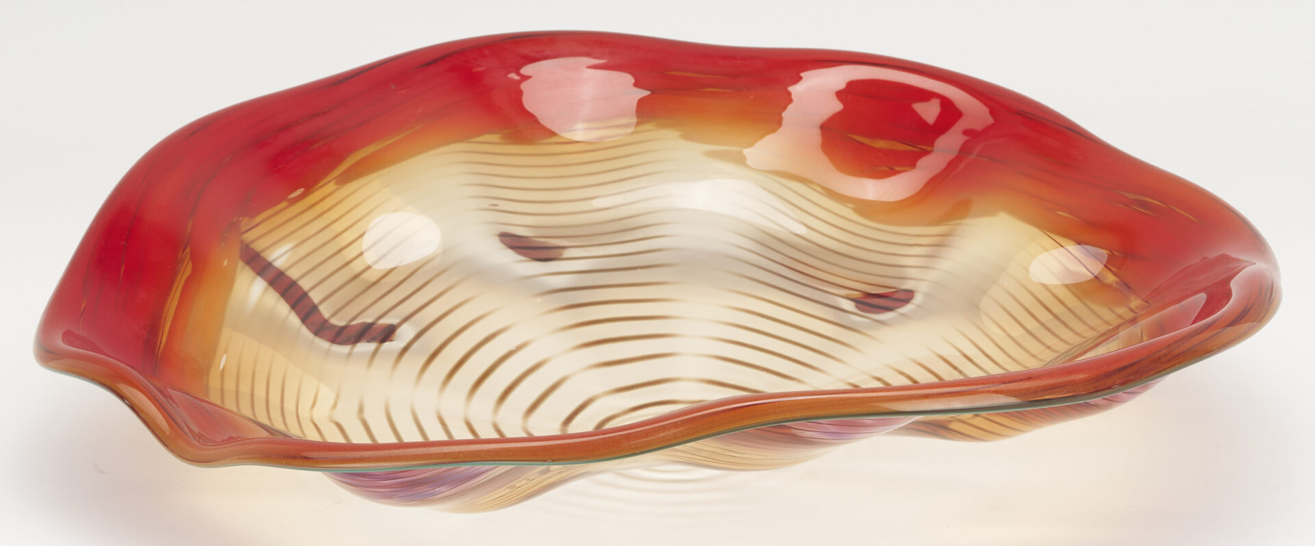 Lot 416: Dale Chihuly Vermillion Macchia Set, 1986, 7 pcs