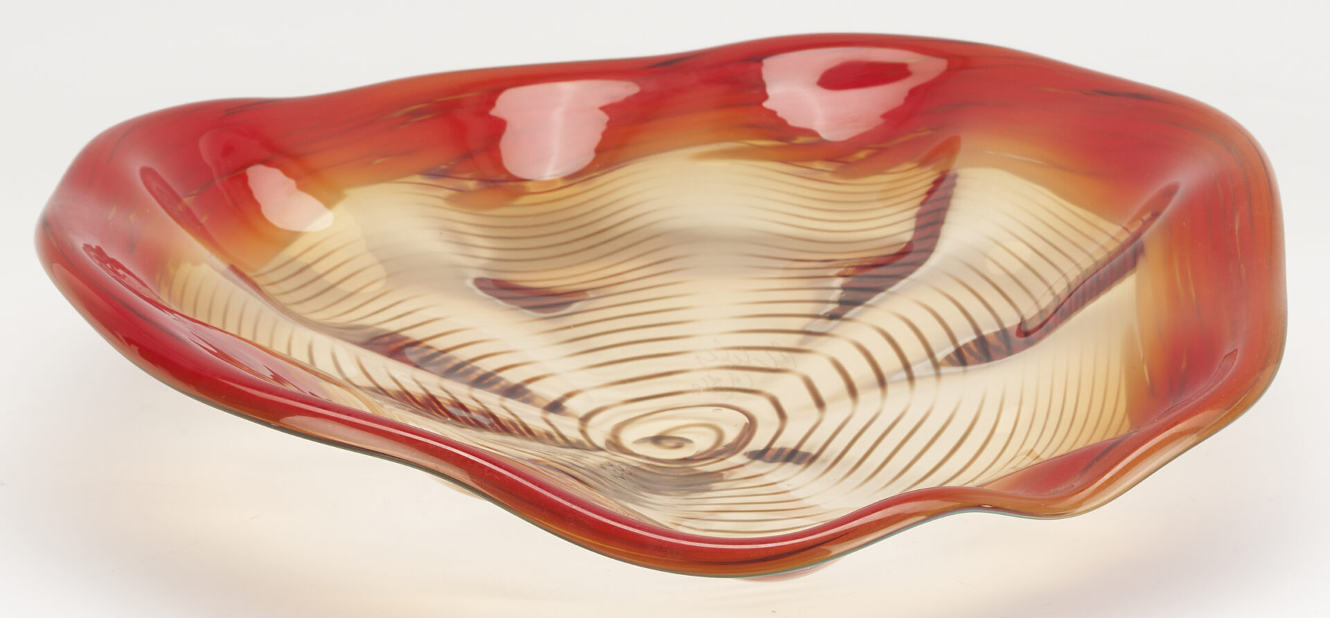 Lot 416: Dale Chihuly Vermillion Macchia Set, 1986, 7 pcs