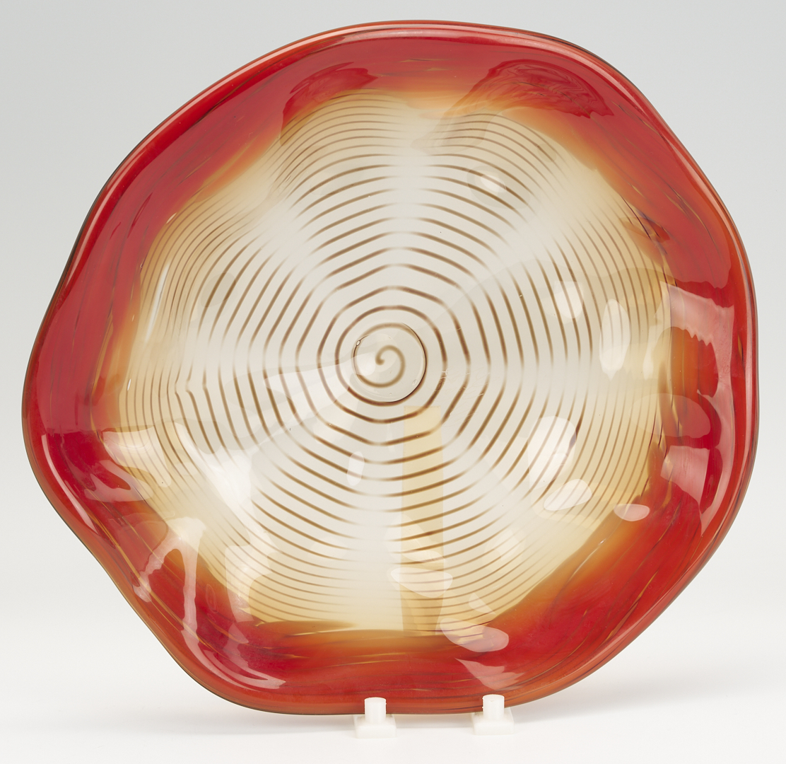 Lot 416: Dale Chihuly Vermillion Macchia Set, 1986, 7 pcs