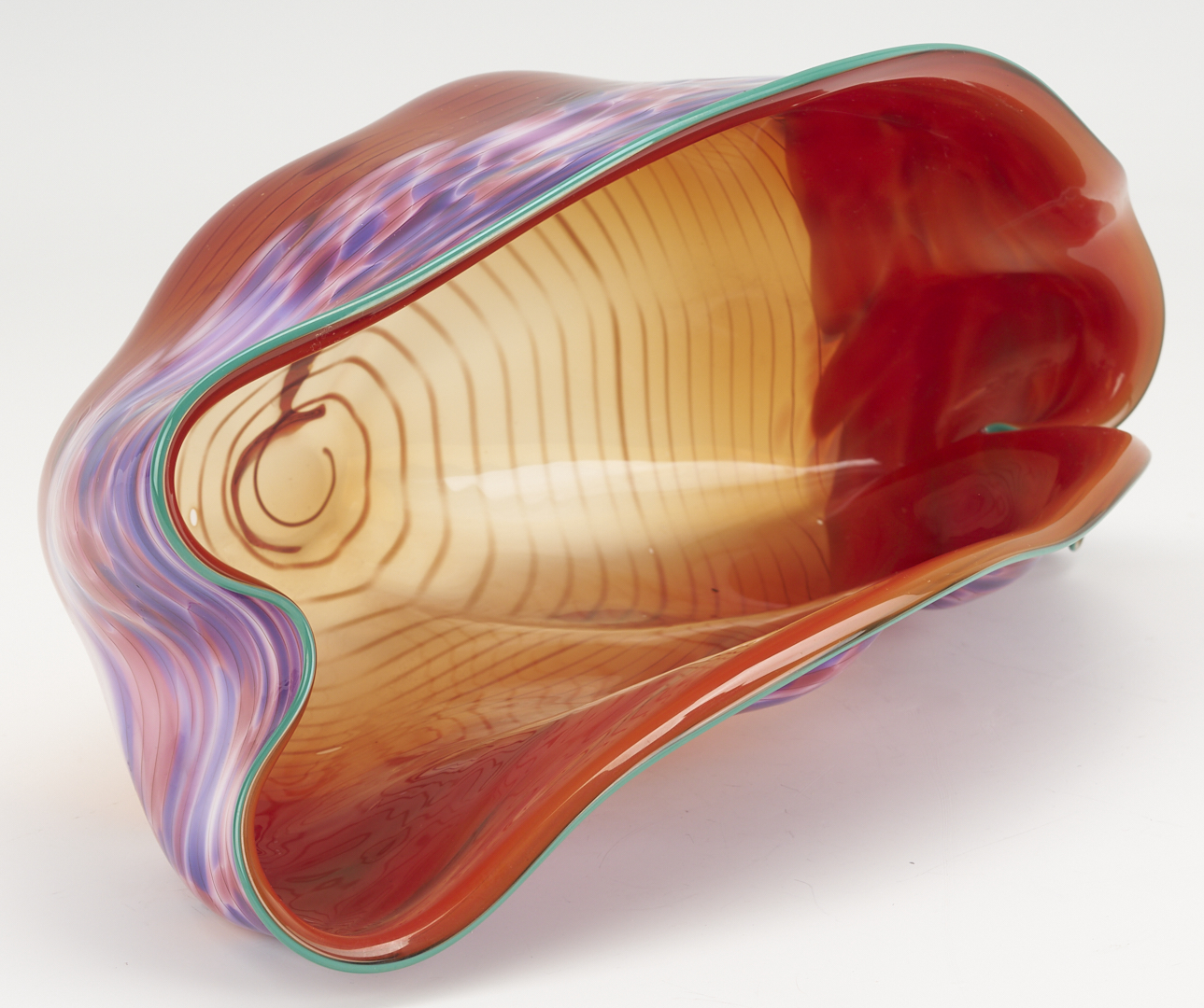 Lot 416: Dale Chihuly Vermillion Macchia Set, 1986, 7 pcs