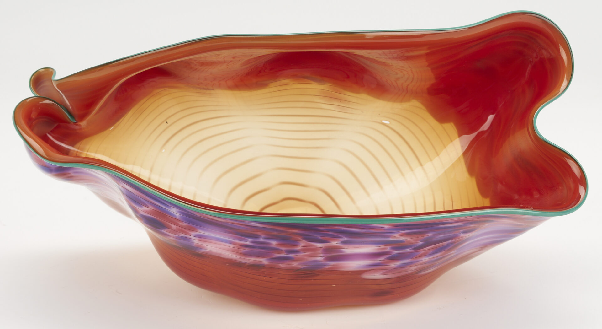 Lot 416: Dale Chihuly Vermillion Macchia Set, 1986, 7 pcs