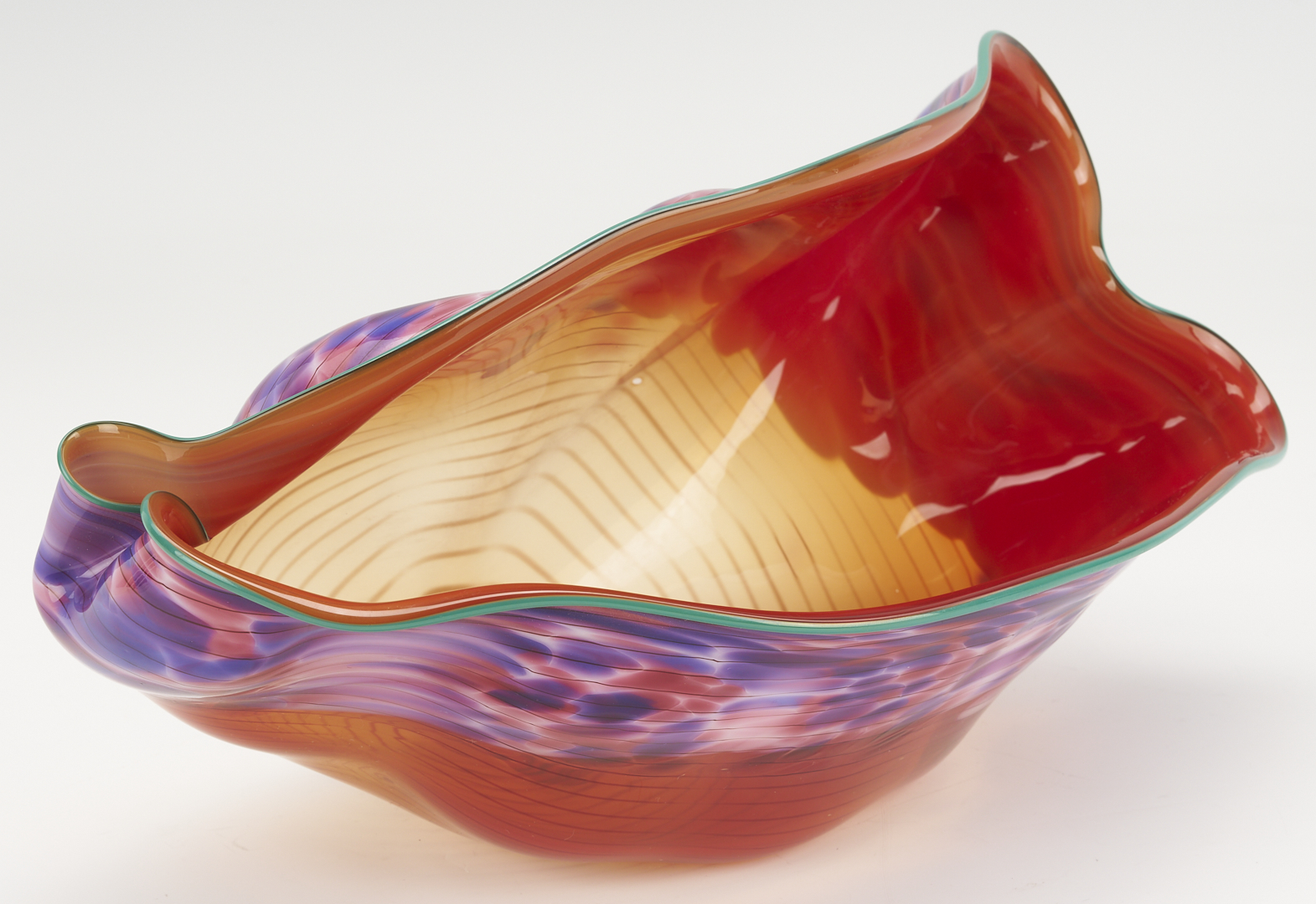 Lot 416: Dale Chihuly Vermillion Macchia Set, 1986, 7 pcs