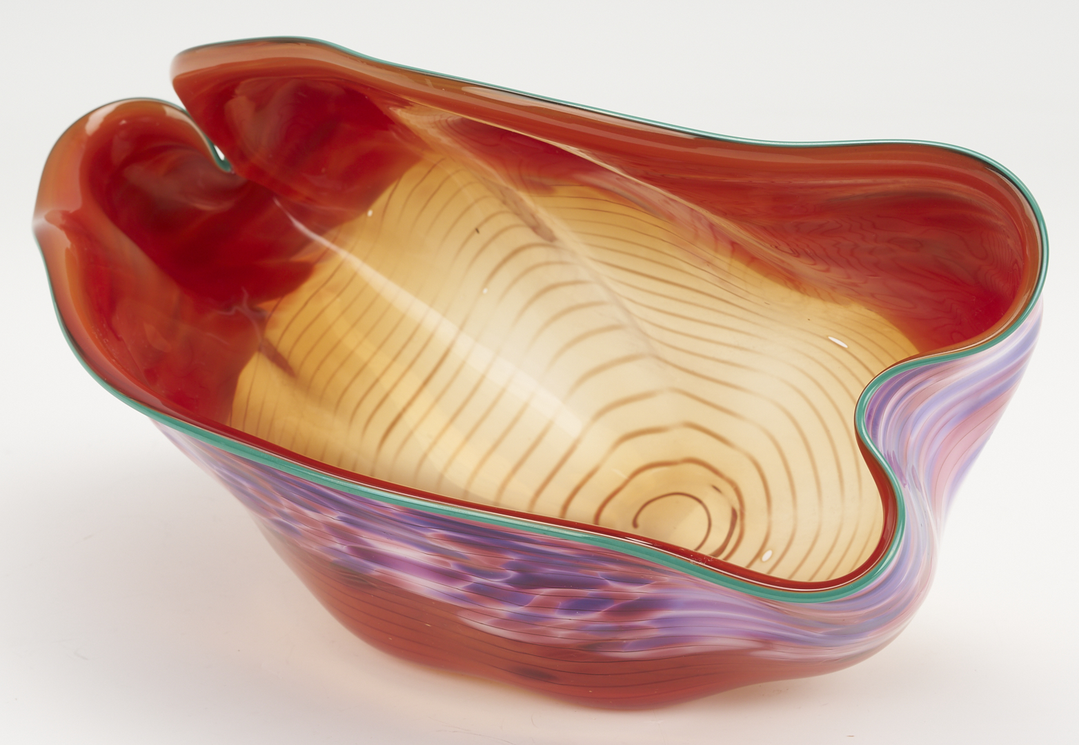 Lot 416: Dale Chihuly Vermillion Macchia Set, 1986, 7 pcs