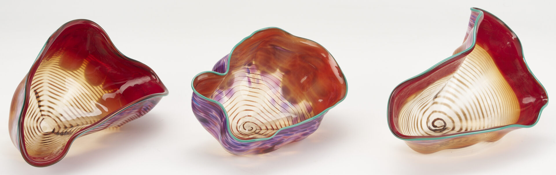 Lot 416: Dale Chihuly Vermillion Macchia Set, 1986, 7 pcs