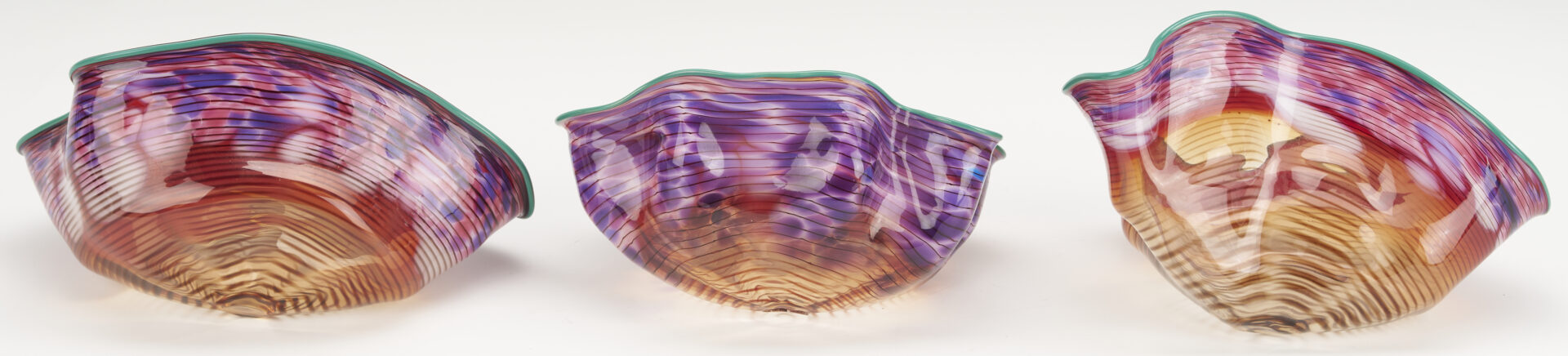 Lot 416: Dale Chihuly Vermillion Macchia Set, 1986, 7 pcs