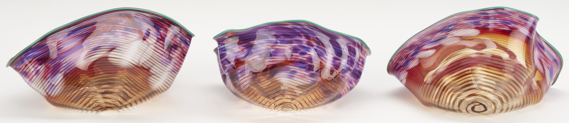 Lot 416: Dale Chihuly Vermillion Macchia Set, 1986, 7 pcs