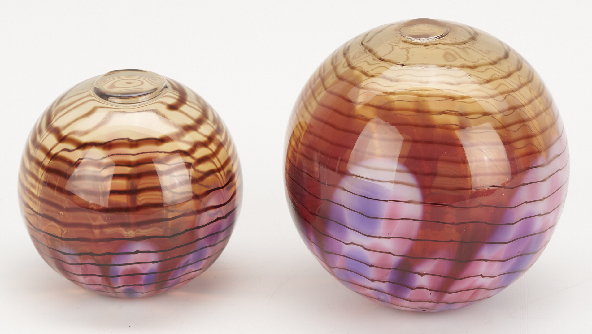 Lot 416: Dale Chihuly Vermillion Macchia Set, 1986, 7 pcs