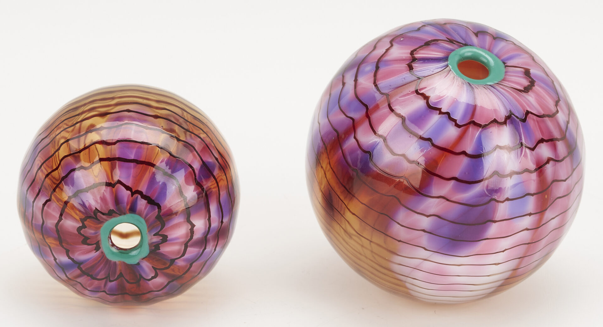 Lot 416: Dale Chihuly Vermillion Macchia Set, 1986, 7 pcs