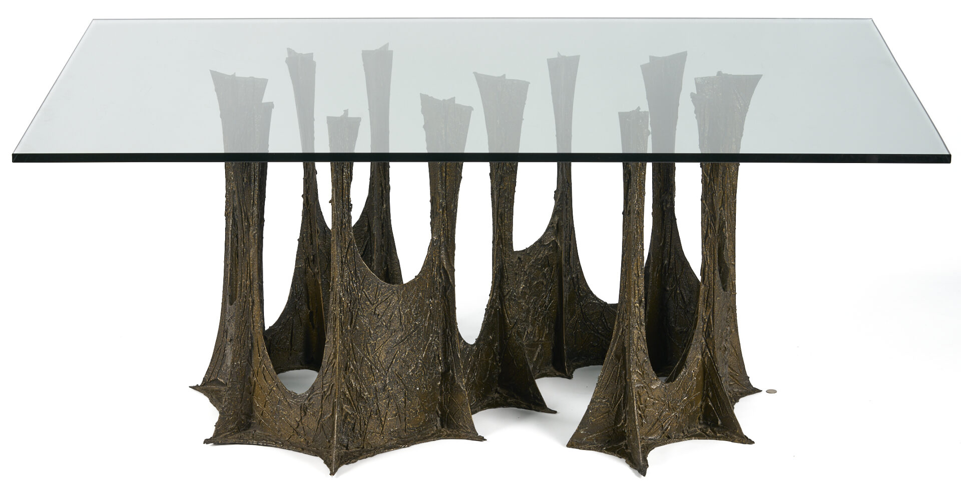 Lot 419: Paul Evans Bronze Stalagmite Dining Table