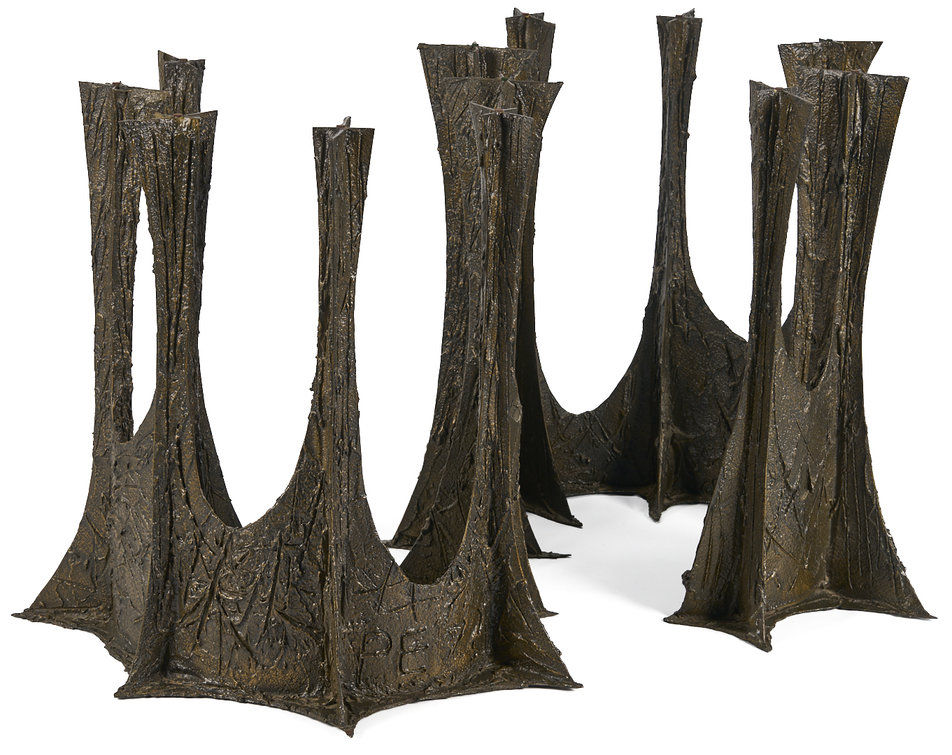 Lot 419: Paul Evans Bronze Stalagmite Dining Table