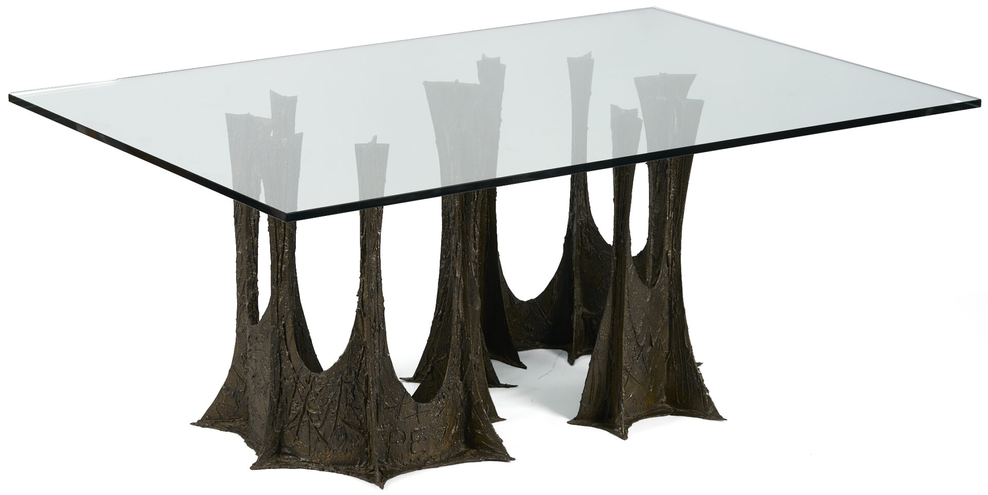 Lot 419: Paul Evans Bronze Stalagmite Dining Table
