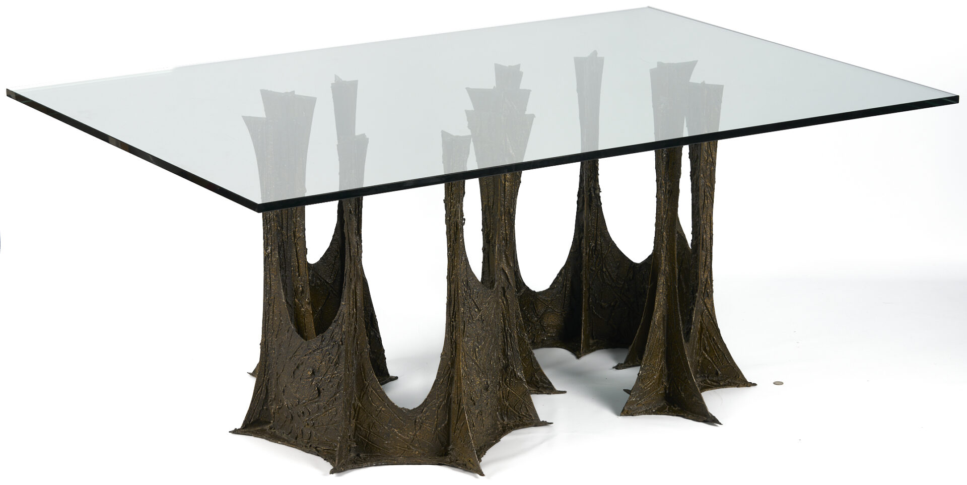 Lot 419: Paul Evans Bronze Stalagmite Dining Table