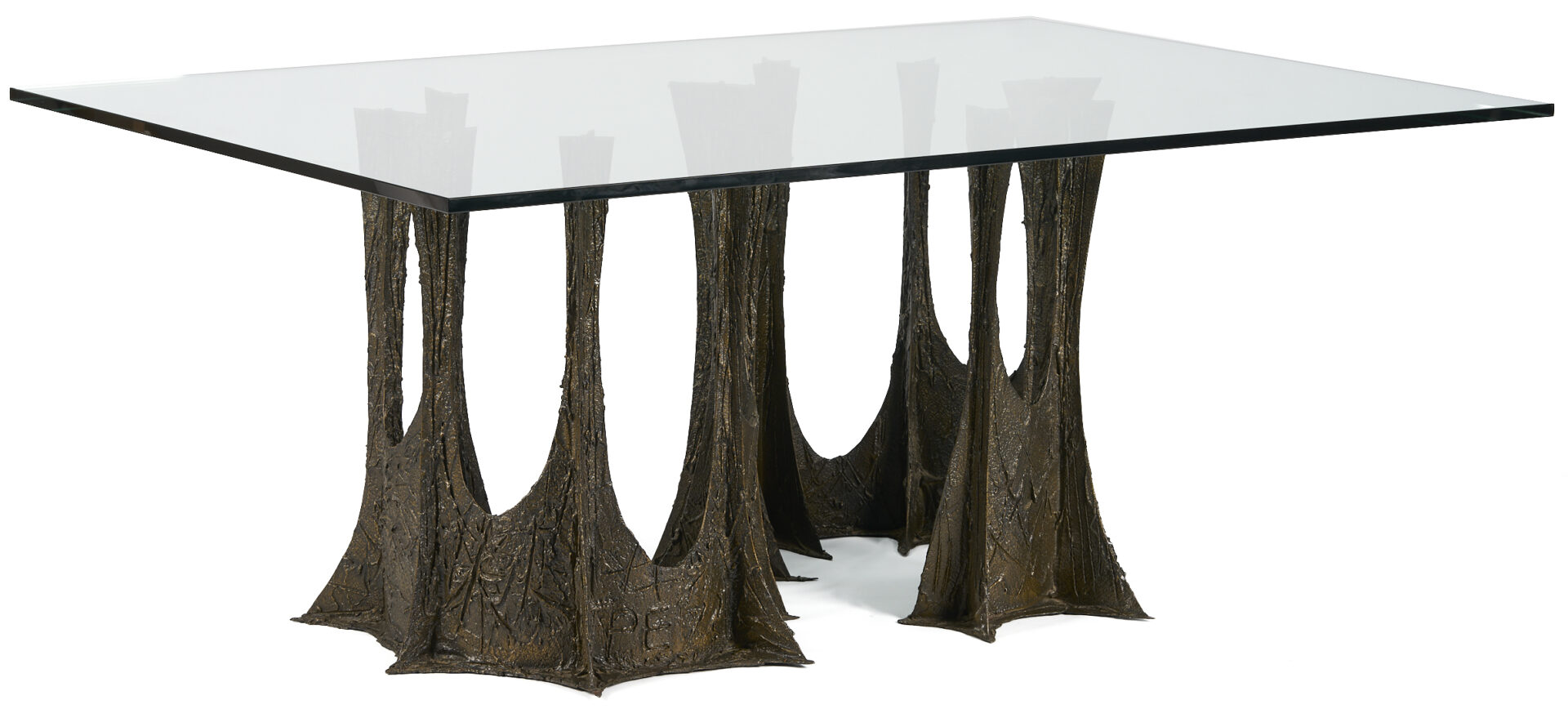 Lot 419: Paul Evans Bronze Stalagmite Dining Table