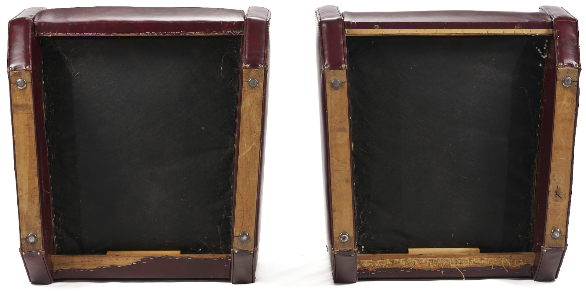 Lot 421: Pair French Art Deco Leather Club Chairs