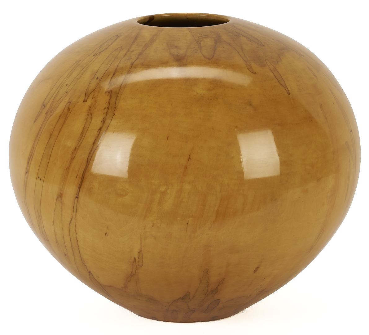 Lot 423: Large Philip Moulthrop Turned Ash Leaf Maple Vessel, c.1990s