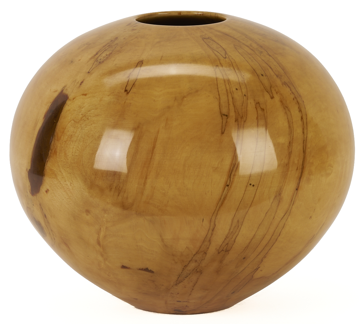 Lot 423: Large Philip Moulthrop Turned Ash Leaf Maple Vessel, c.1990s