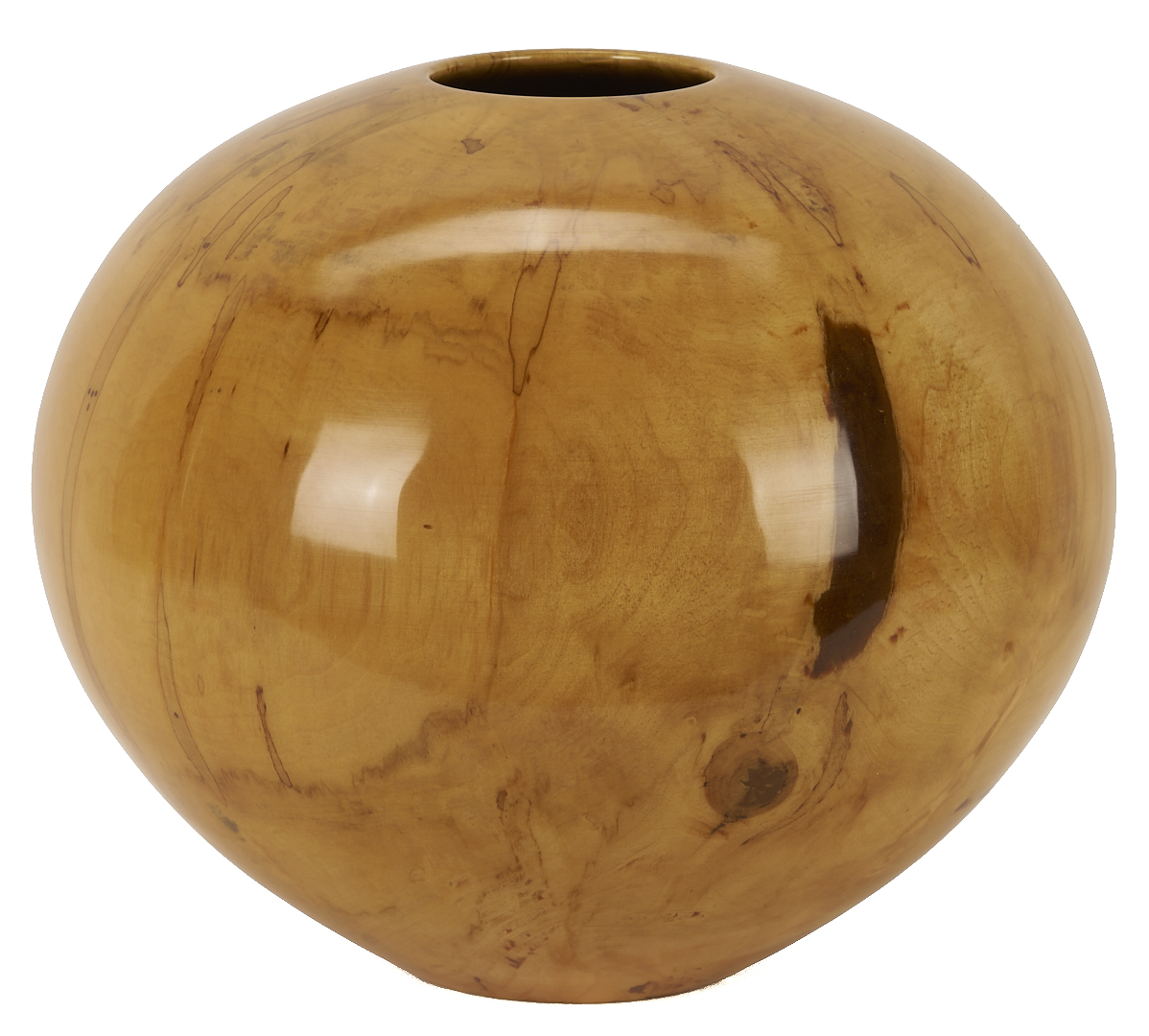 Lot 423: Large Philip Moulthrop Turned Ash Leaf Maple Vessel, c.1990s