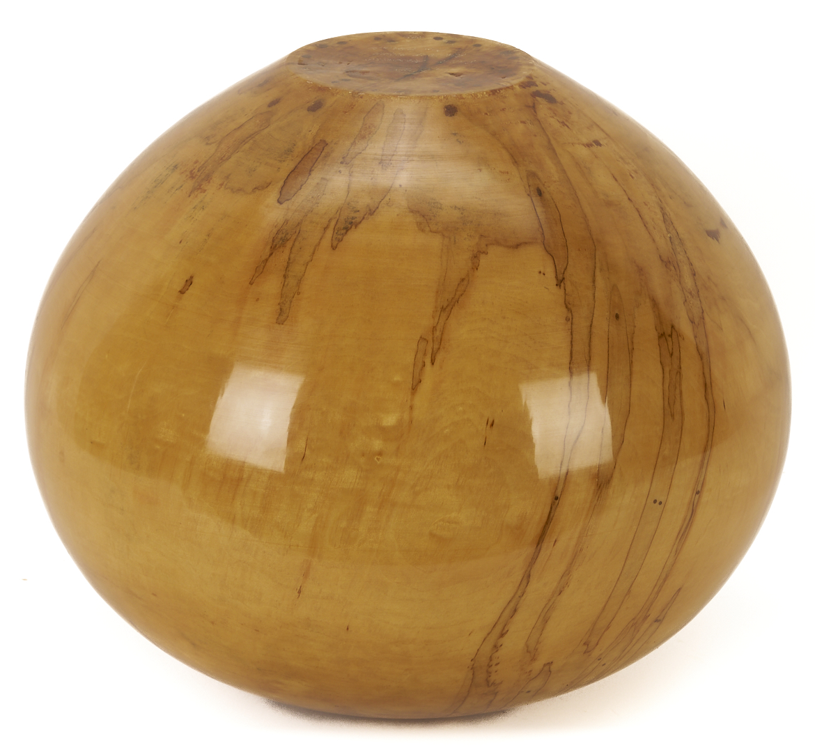 Lot 423: Large Philip Moulthrop Turned Ash Leaf Maple Vessel, c.1990s