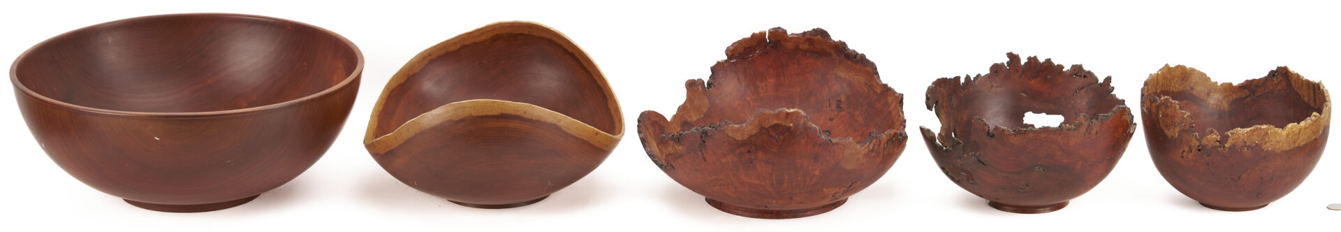 Lot 424: 5 Steve Noggle Turned Cherry Bowls