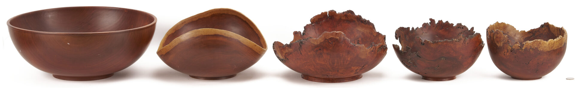 Lot 424: 5 Steve Noggle Turned Cherry Bowls