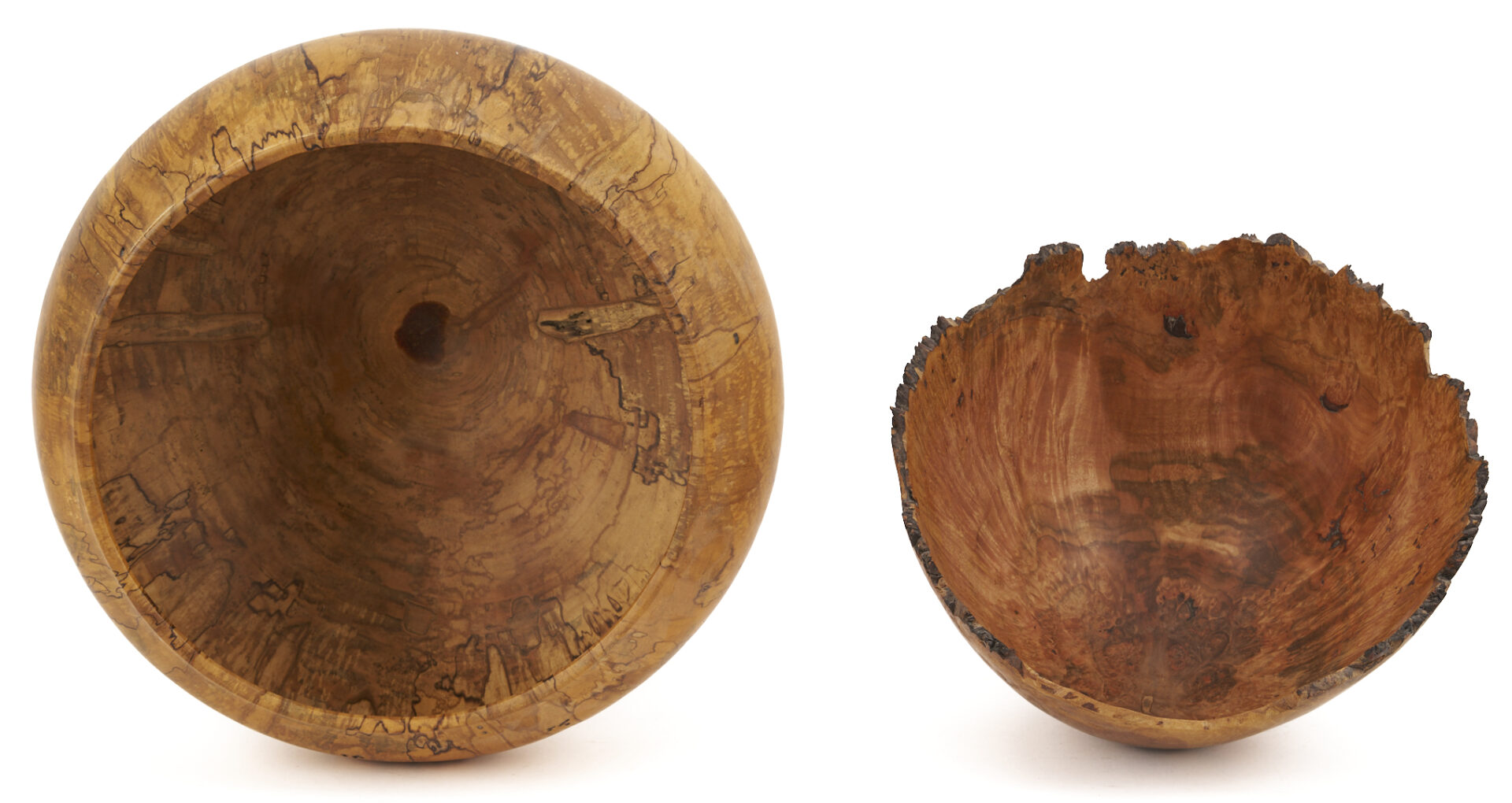 Lot 425: 5 Steve Noggle Signed Burl Bowls, Figured Maple & Spalted Ambrosia