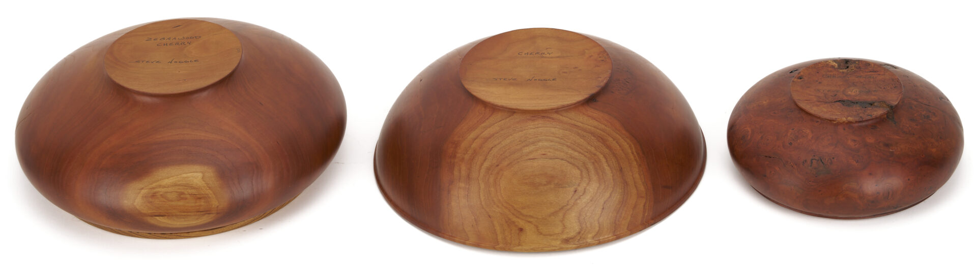 Lot 426: 7 Steve Noggle Signed Wooden Vessels