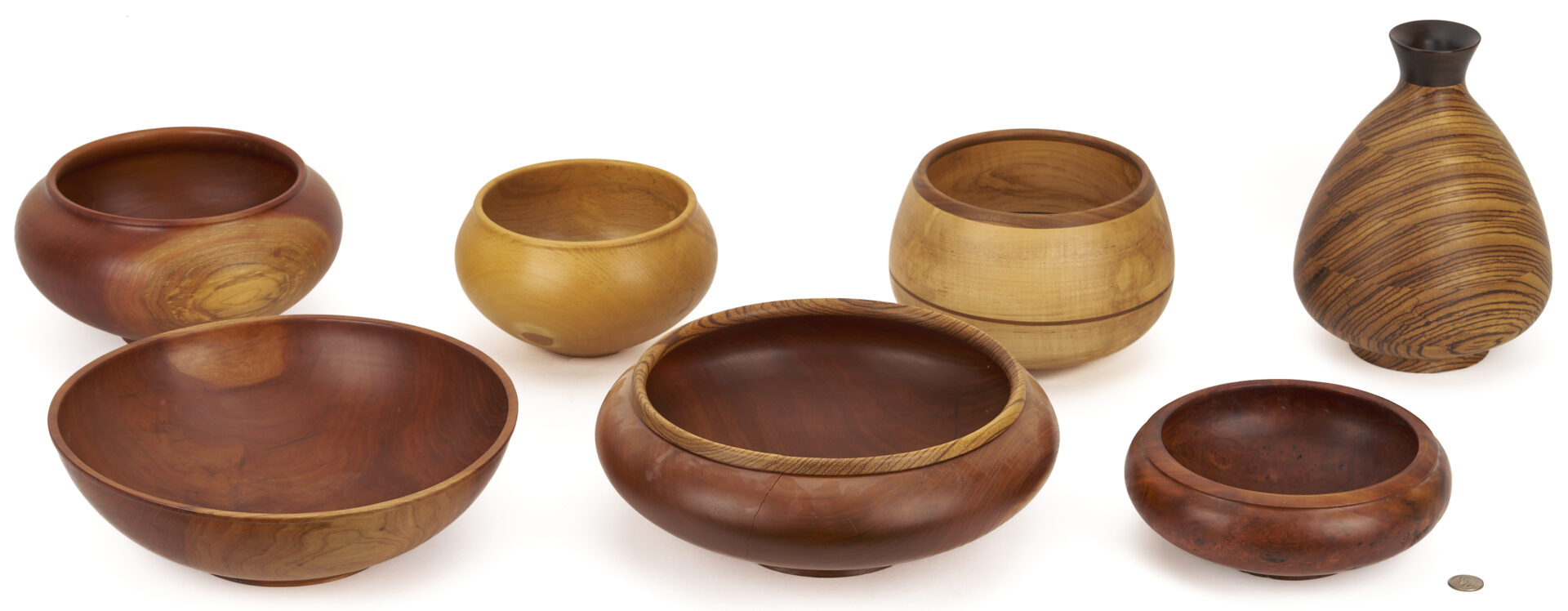 Lot 426: 7 Steve Noggle Signed Wooden Vessels