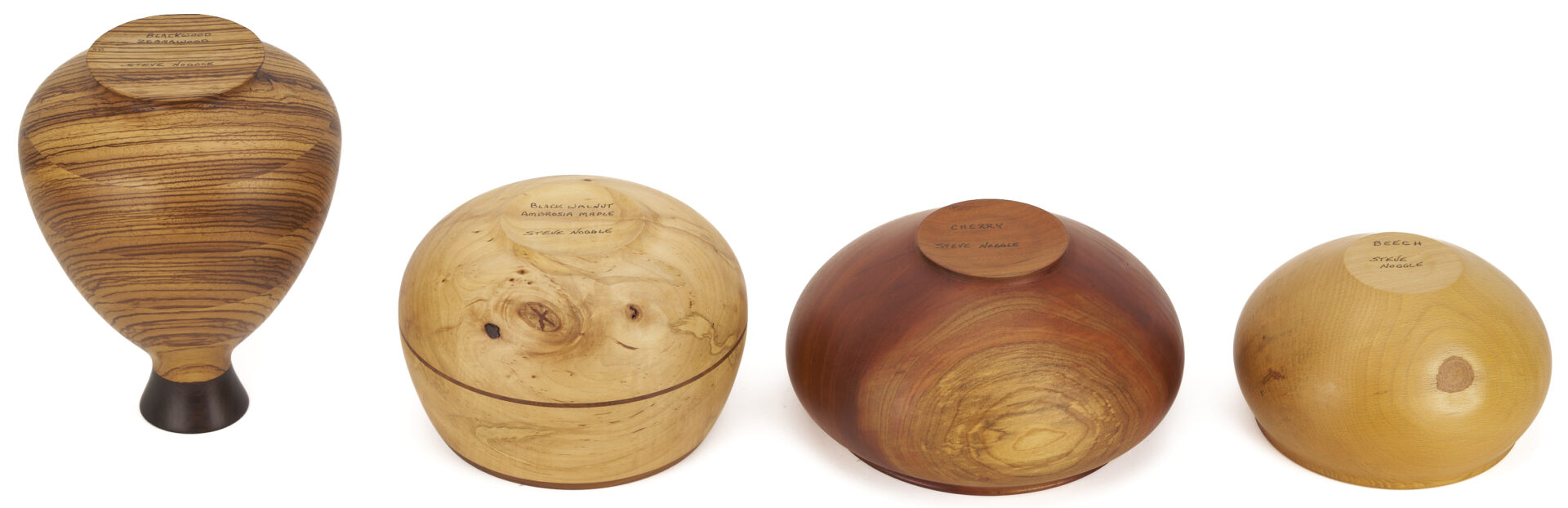 Lot 426: 7 Steve Noggle Signed Wooden Vessels