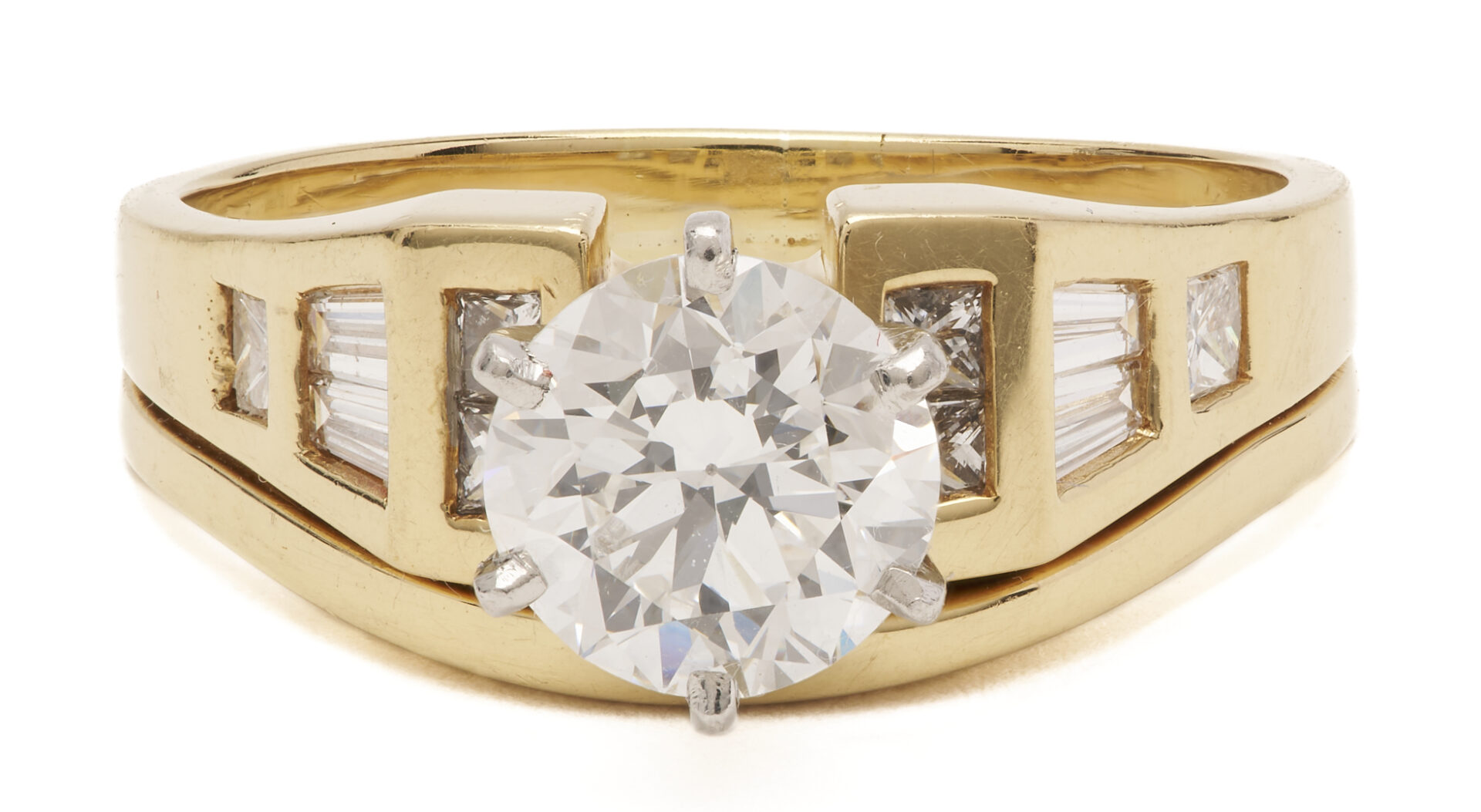 Lot 42: Ladies’ 1.5 Ct. Diamond & 18K Engagement Set, GIA Report