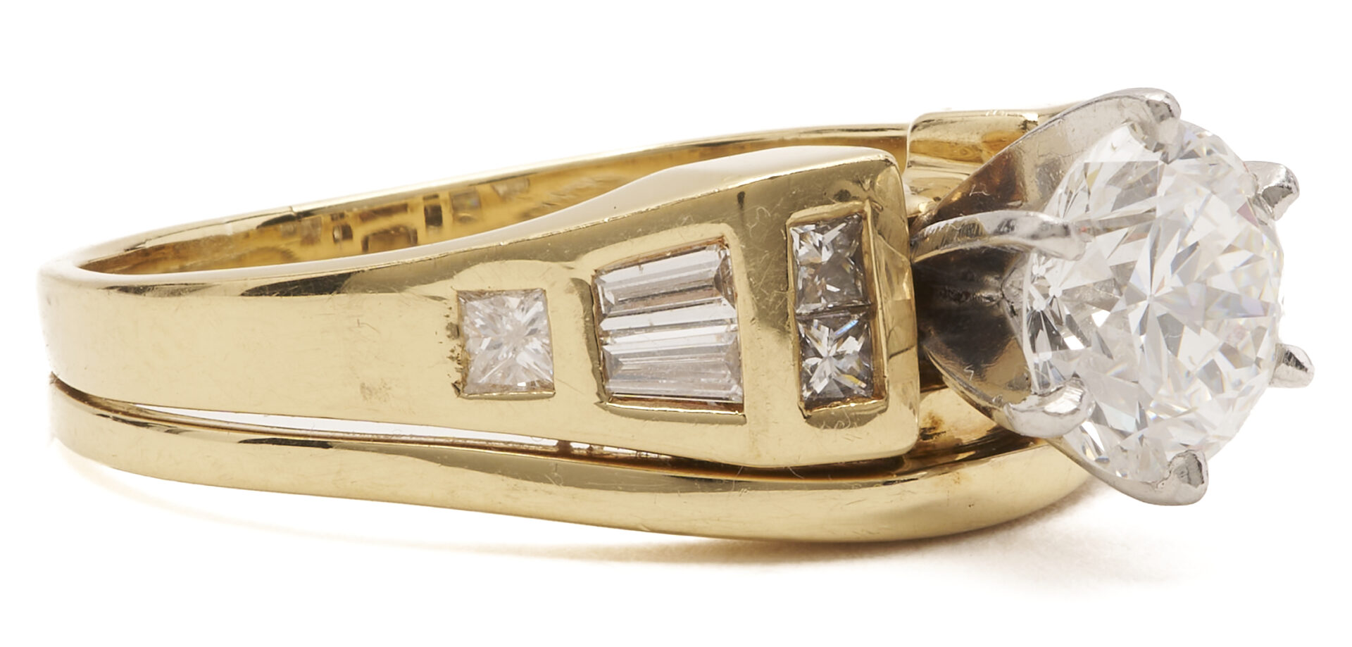 Lot 42: Ladies’ 1.5 Ct. Diamond & 18K Engagement Set, GIA Report