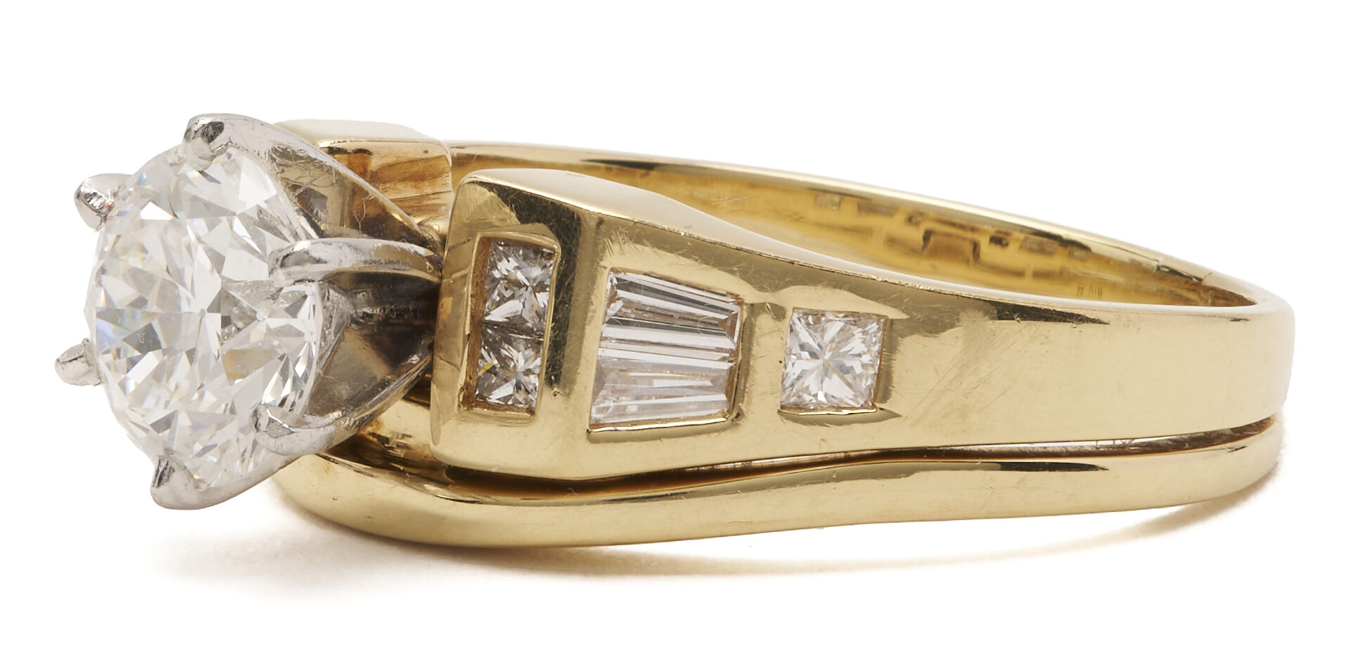 Lot 42: Ladies’ 1.5 Ct. Diamond & 18K Engagement Set, GIA Report